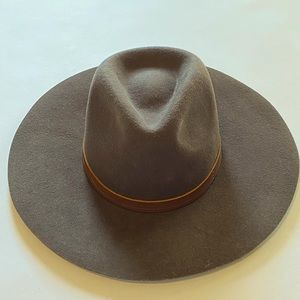 Brixton Fedora/ boho hat with leather hat band- Brown